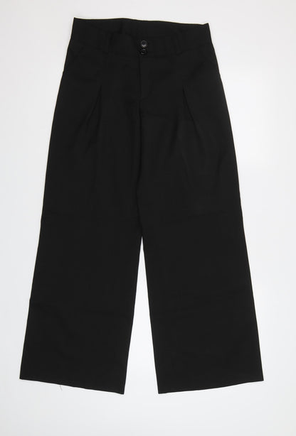 Womens UK Size 10 Preworn Regular Fit Dress Pants Black Trousers
