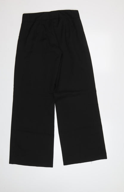 Womens UK Size 10 Preworn Regular Fit Dress Pants Black Trousers