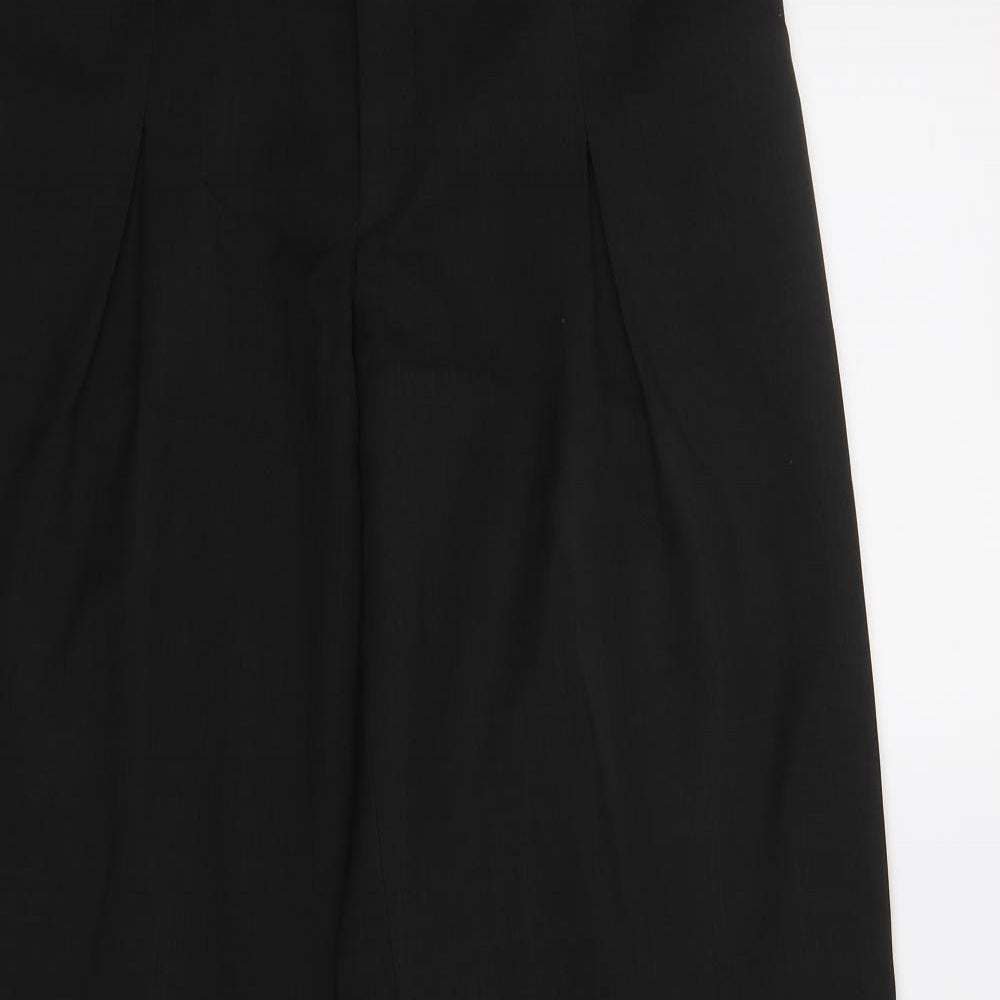 Womens UK Size 10 Preworn Regular Fit Dress Pants Black Trousers