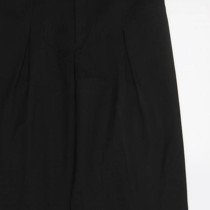 Womens UK Size 10 Preworn Regular Fit Dress Pants Black Trousers