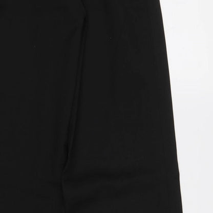 Womens UK Size 10 Preworn Regular Fit Dress Pants Black Trousers