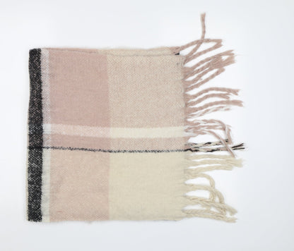 Prteworn Womens Beige Check   Shawl/Wrap
