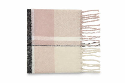 Prteworn Womens Beige Check   Shawl/Wrap