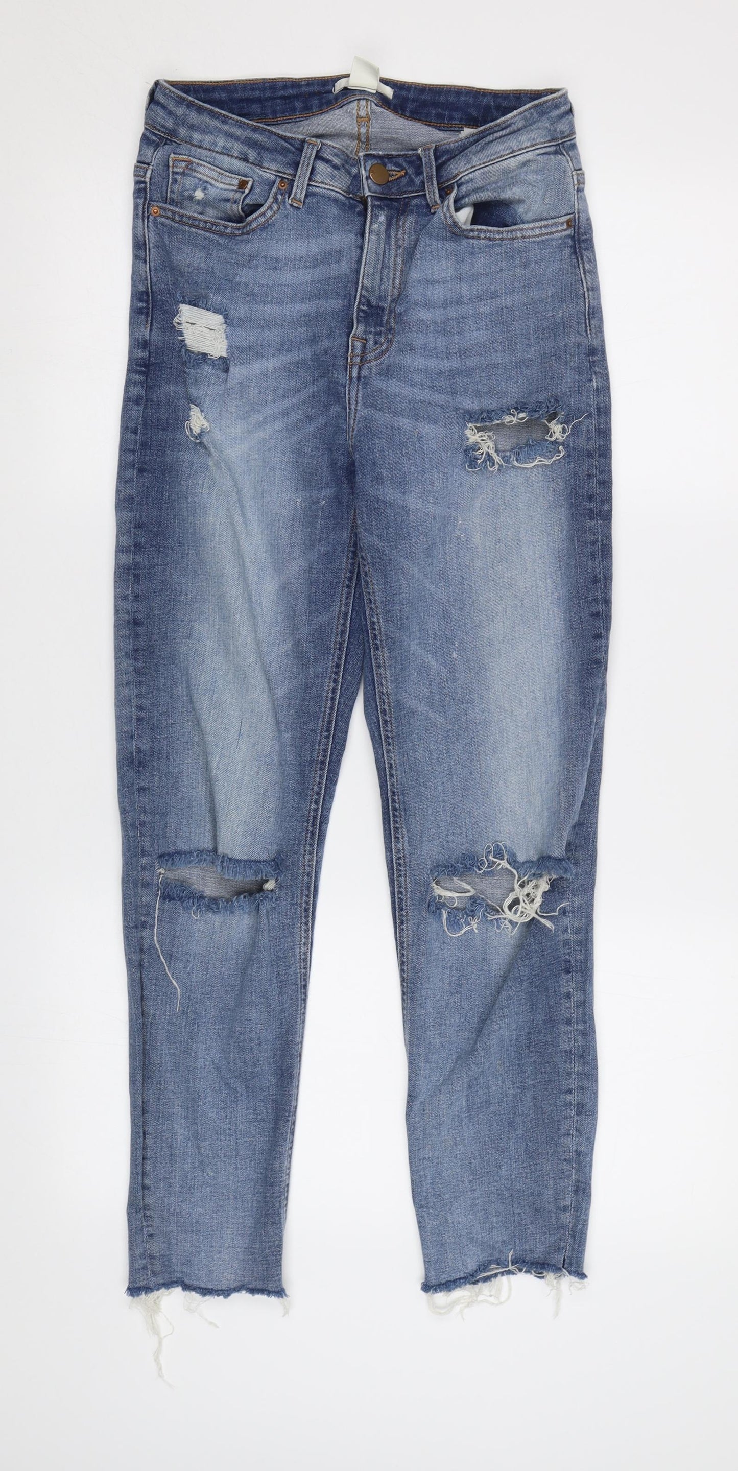 Womens UK Size 6 H&M Regular Fit Skinny Blue Jeans