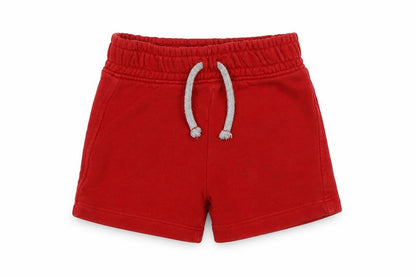 Front view of Tu Baby Red Cropped Trousers, size 9-12, Months