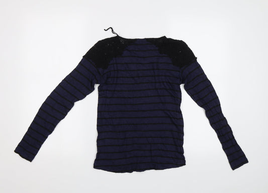 Womens UK Size M Zara Blue Basic Blouse