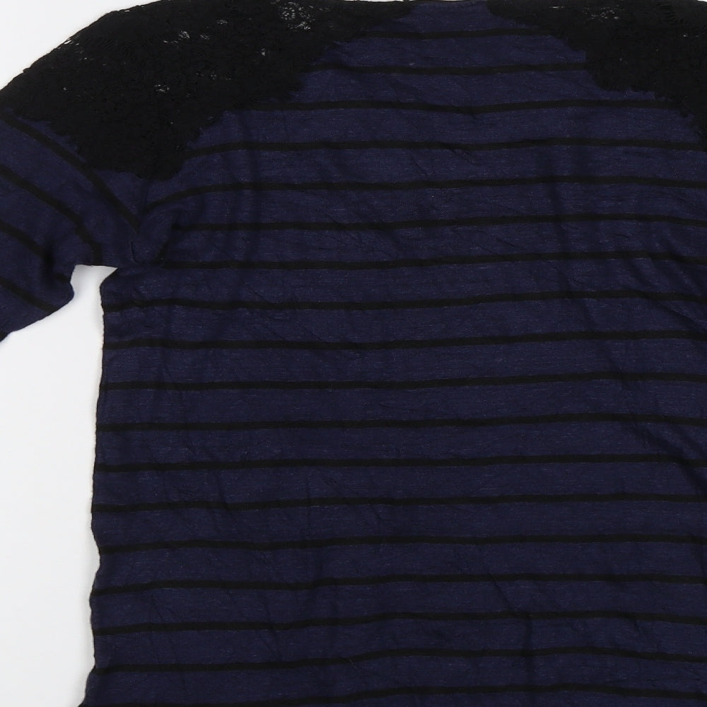 Womens UK Size M Zara Blue Basic Blouse