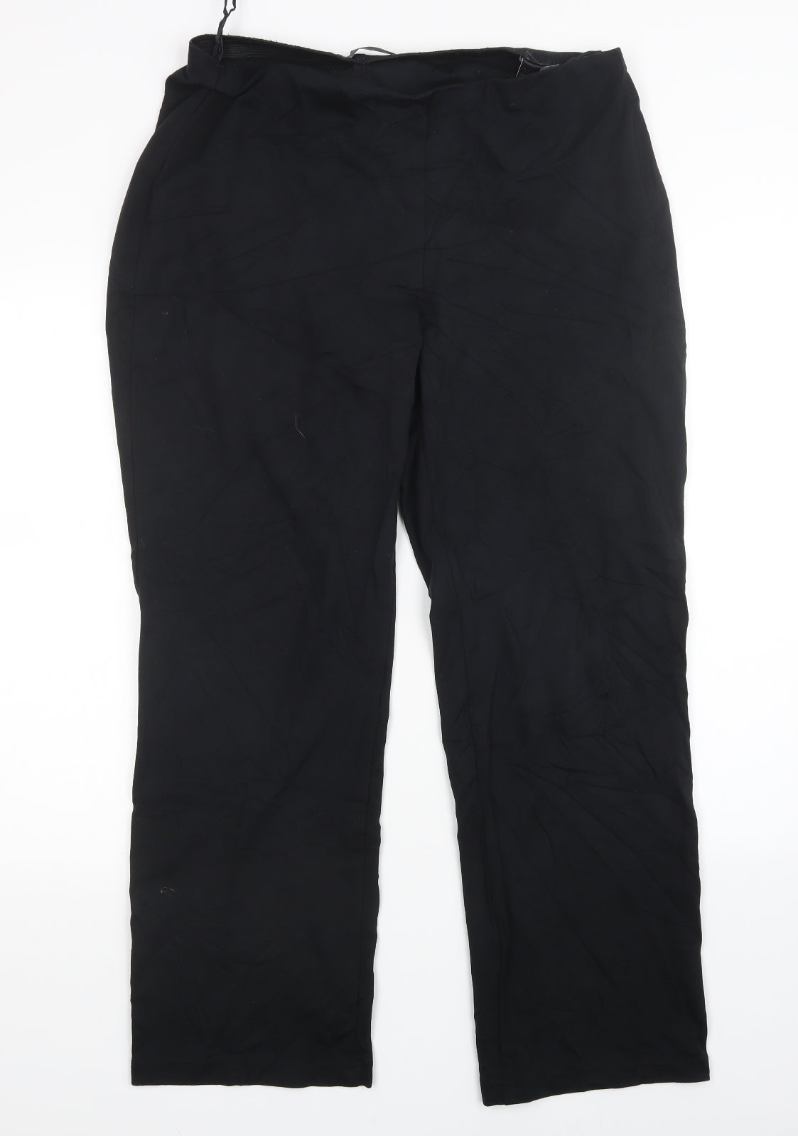 Womens UK Size 16 M&S Regular Fit Sweatpants Black Trousers