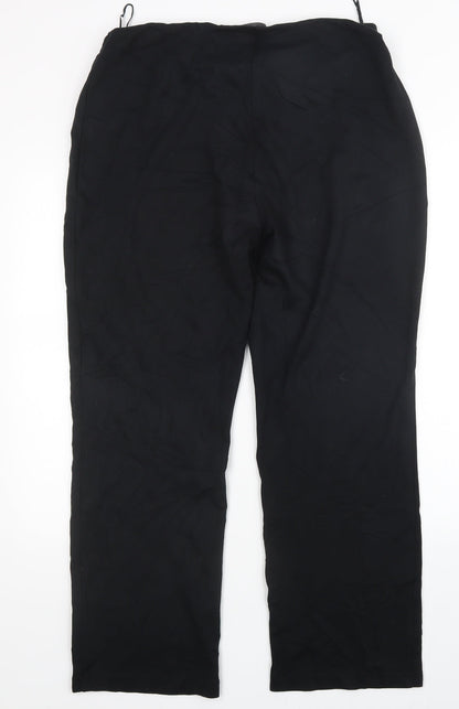 Womens UK Size 16 M&S Regular Fit Sweatpants Black Trousers