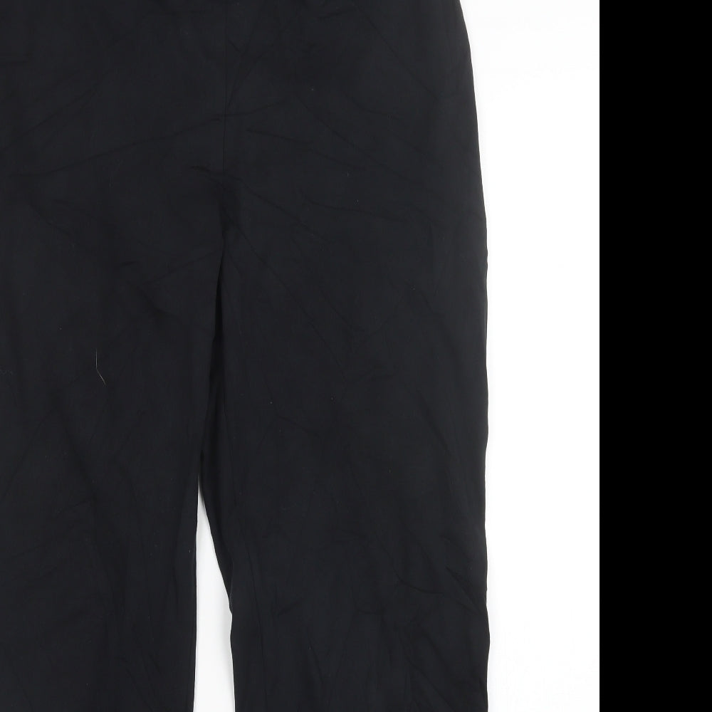 Womens UK Size 16 M&S Regular Fit Sweatpants Black Trousers