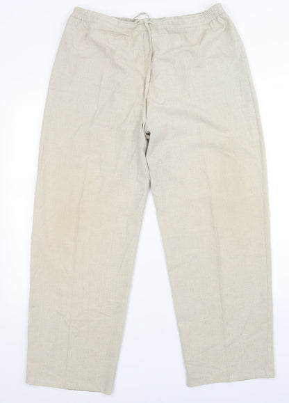 Charade Womens Beige   Trousers  Size 18 L28 in