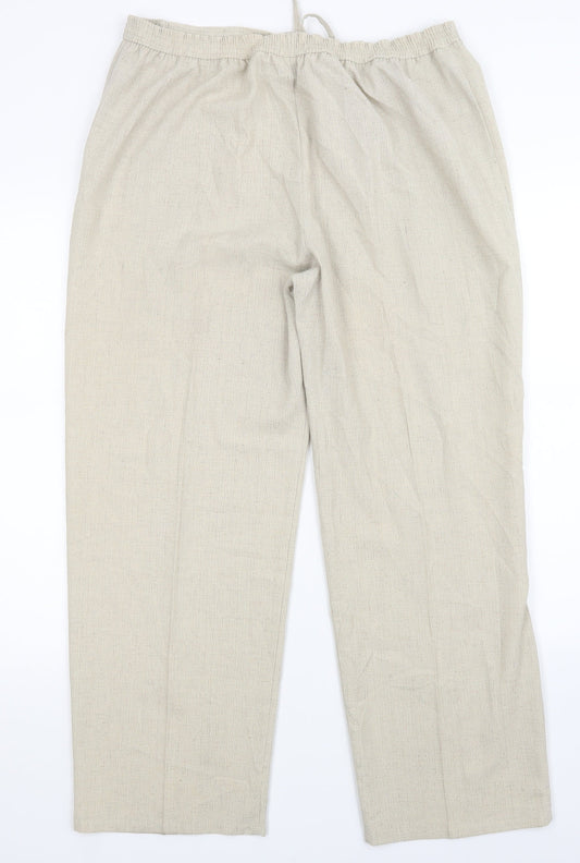 Charade Womens Beige   Trousers  Size 18 L28 in