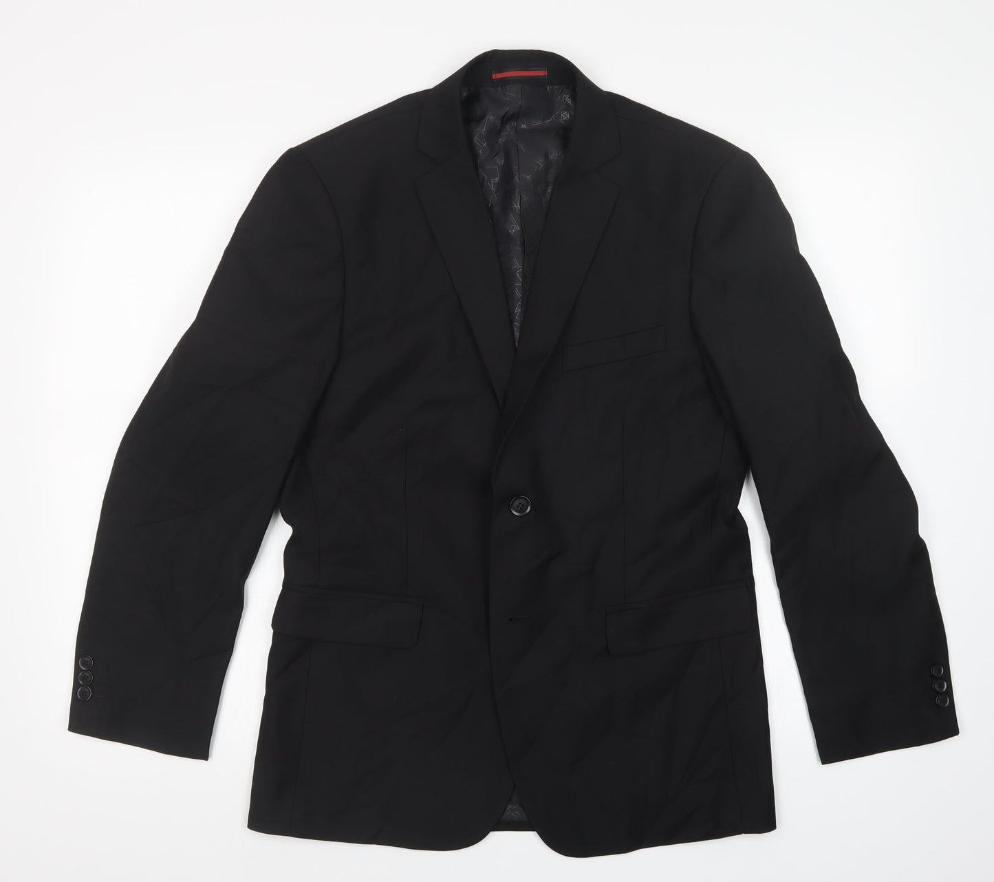 Mens UK Size L Preworn Regular Black Suit Jacket