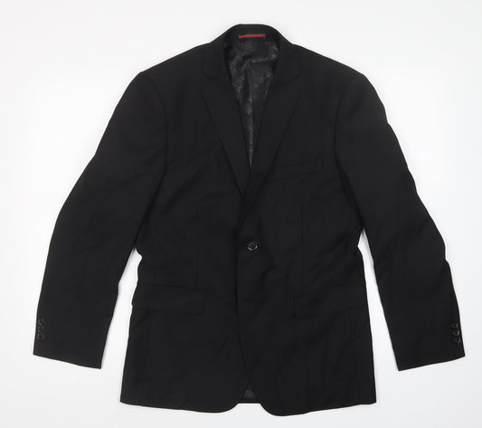 Mens UK Size L Preworn Regular Black Suit Jacket