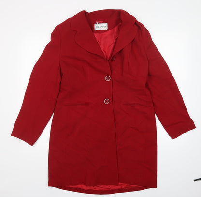 Womens UK Size 16 Gina Red Overcoat