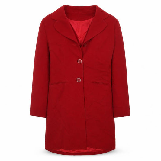 Womens UK Size 16 Gina Red Overcoat