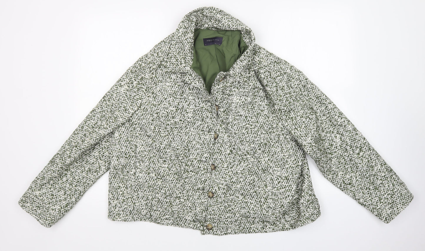 Womens UK Size 12 M&S Green Jacket