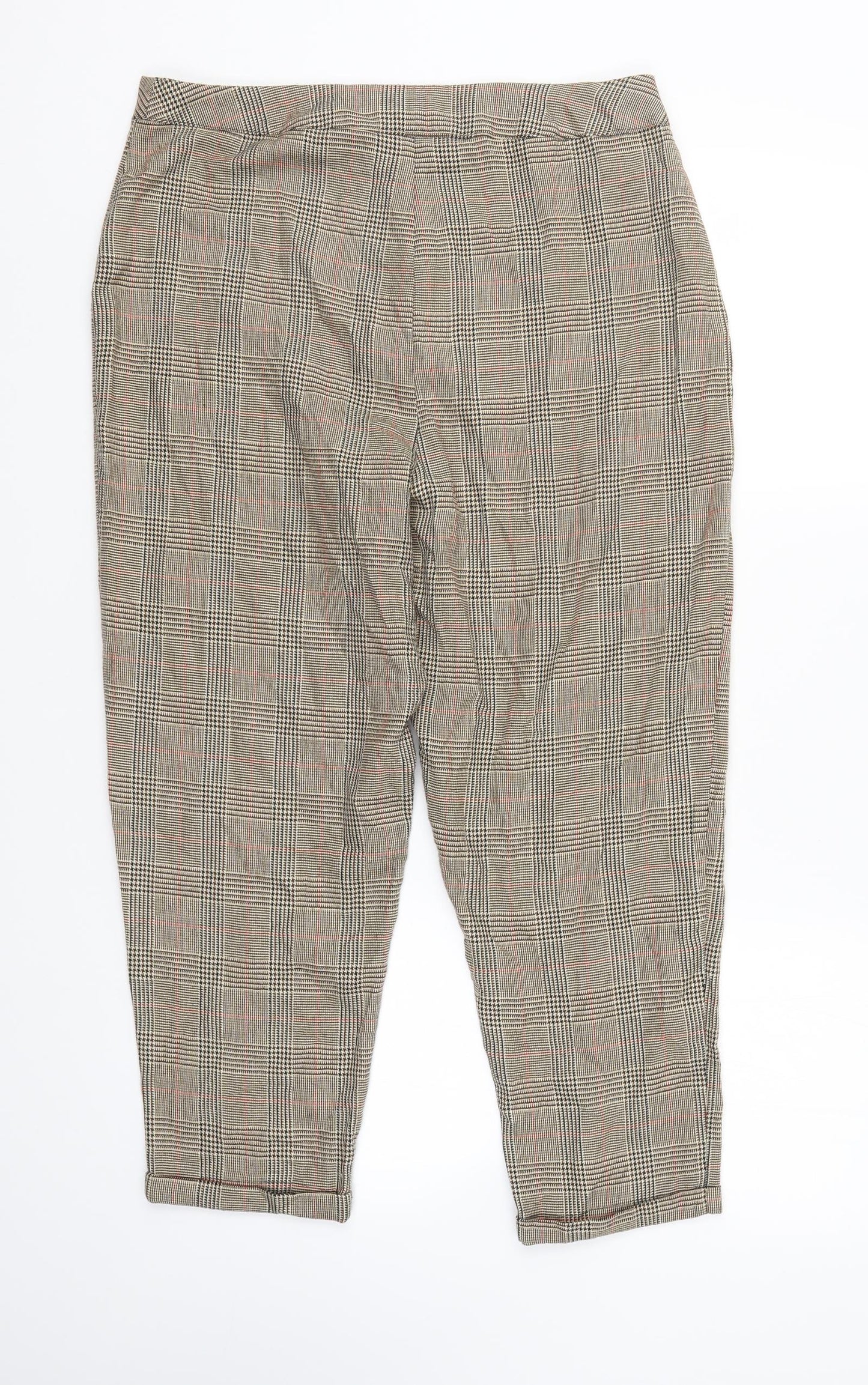 Womens UK Size 14 Boohoo Regular Fit  Brown Trousers
