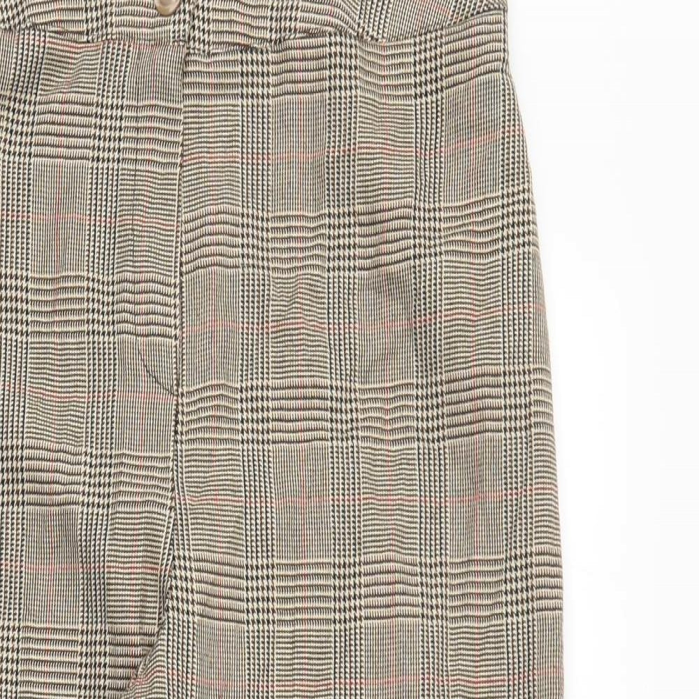 Womens UK Size 14 Boohoo Regular Fit  Brown Trousers