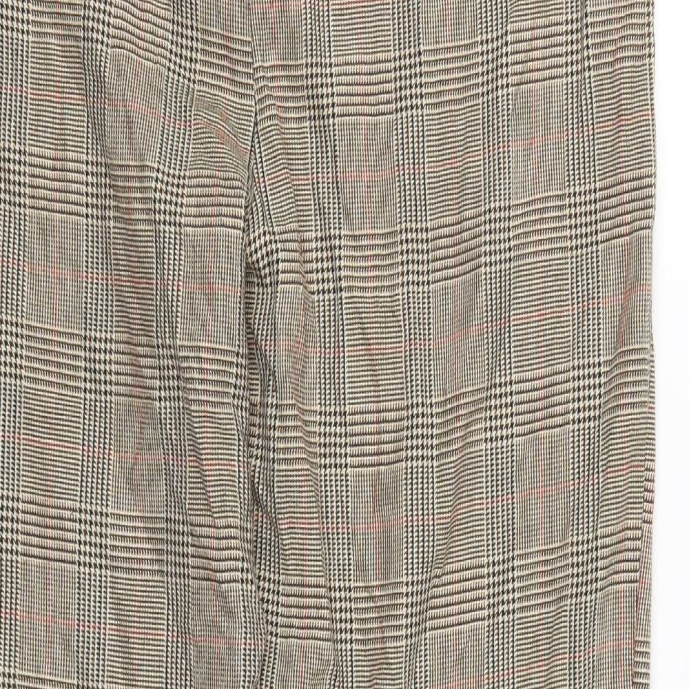 Womens UK Size 14 Boohoo Regular Fit  Brown Trousers