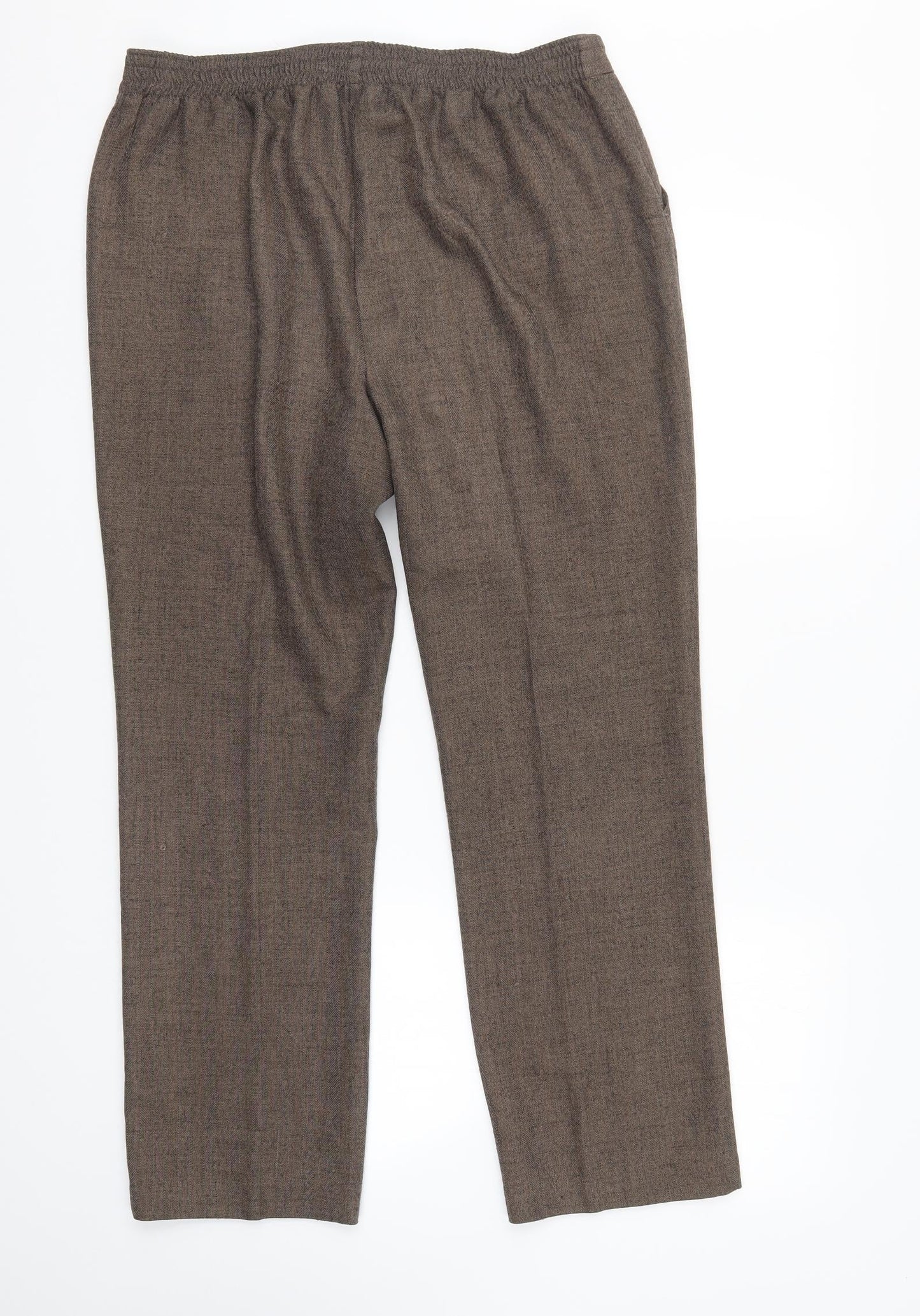Womens UK Size 14 Marks and Spencer Regular Fit  Brown Trousers