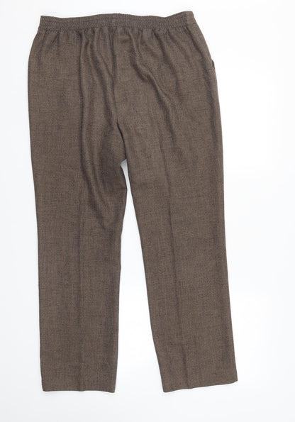 Womens UK Size 14 Marks and Spencer Regular Fit  Brown Trousers