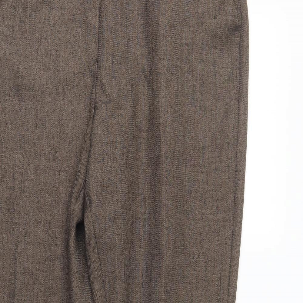 Womens UK Size 14 Marks and Spencer Regular Fit  Brown Trousers