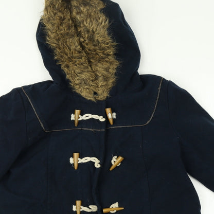 Womens UK Size 12 Internationale Blue Parka Coat