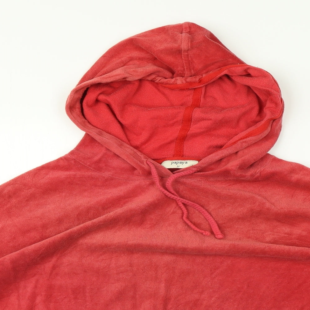 Papaya Womens Red   Pullover Hoodie Size M