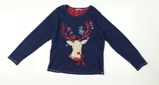 TU Womens Multicoloured   Top Pyjama Top Size 10  - Christmas