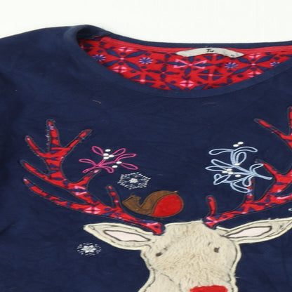 TU Womens Multicoloured   Top Pyjama Top Size 10  - Christmas
