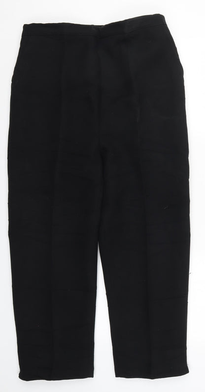 Womens UK Size 16 Preworn Regular Fit  Black Trousers