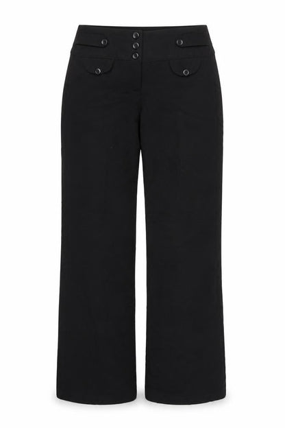 Womens UK Size 8 Reverse Regular Fit  Black Trousers