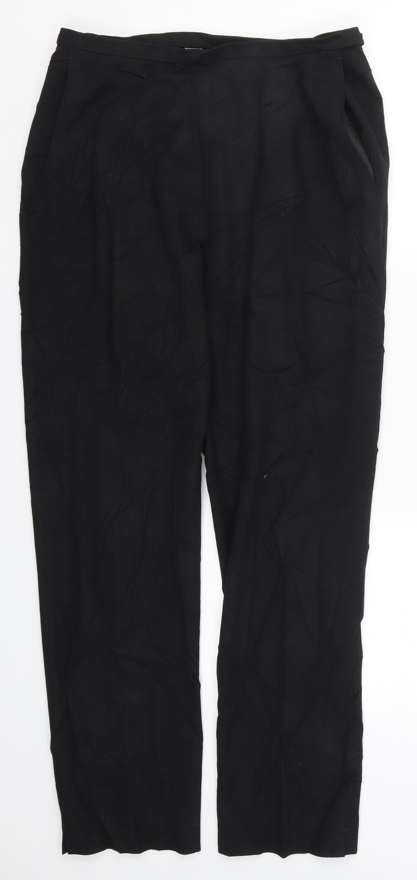 Womens UK Size 14 Marks and Spencer Regular Fit  Black Trousers