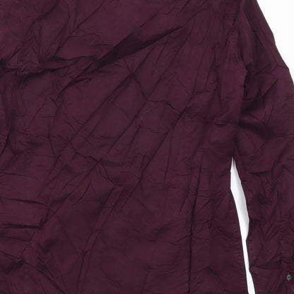 Tiger Mens Purple    Button-Up Size L