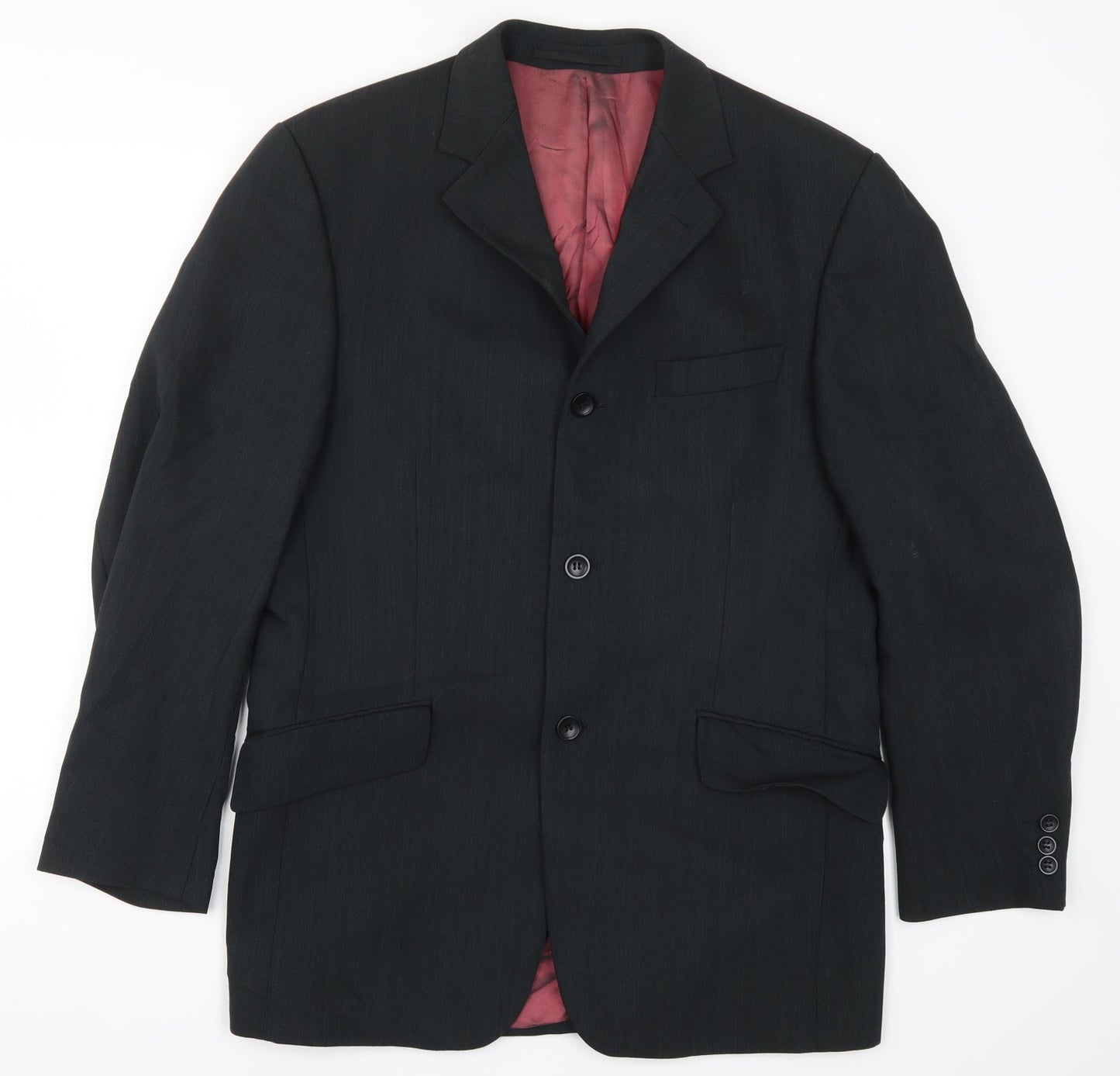 Mens UK Size 38 REMUS Regular Black Suit Jacket
