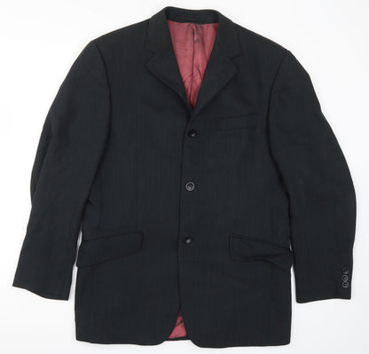 Mens UK Size 38 REMUS Regular Black Suit Jacket