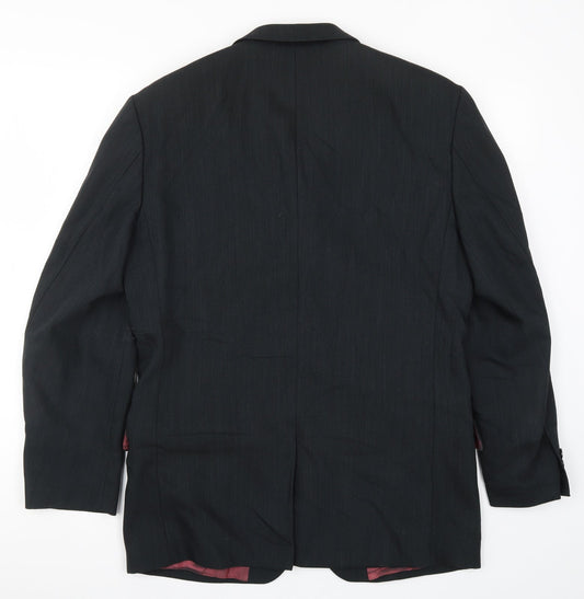 Mens UK Size 38 REMUS Regular Black Suit Jacket