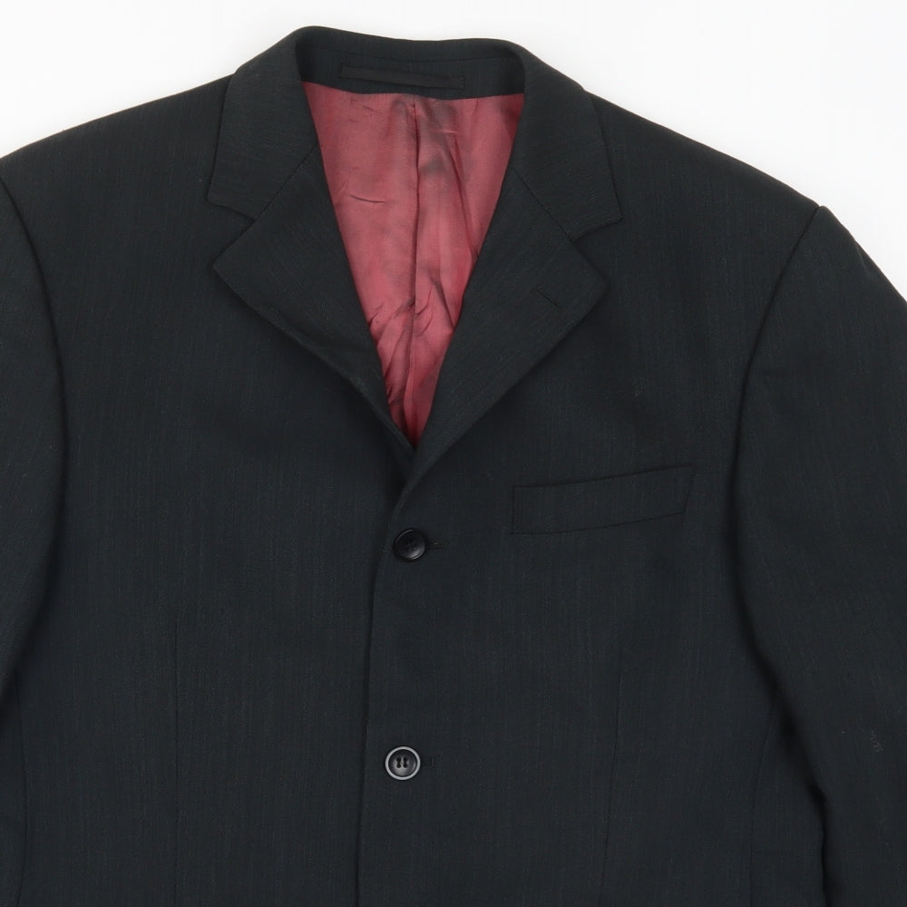 Mens UK Size 38 REMUS Regular Black Suit Jacket