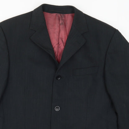 Mens UK Size 38 REMUS Regular Black Suit Jacket