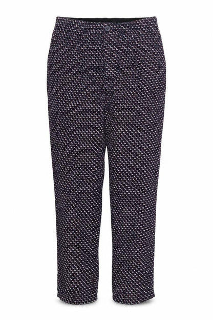Marks & Spencer Womens Red Geometric  Trousers  Size S L27 in - Blue