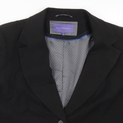 Autonomy Womens Black   Jacket Suit Jacket Size 18