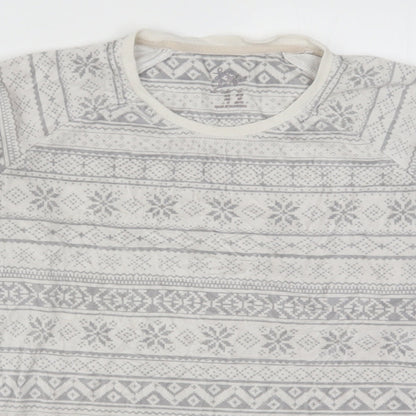 Primark Womens Grey Geometric  Top Pyjama Top Size 6