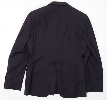 West End Mens Blue   Jacket Suit Jacket Size 38