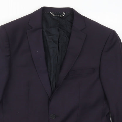 West End Mens Blue   Jacket Suit Jacket Size 38