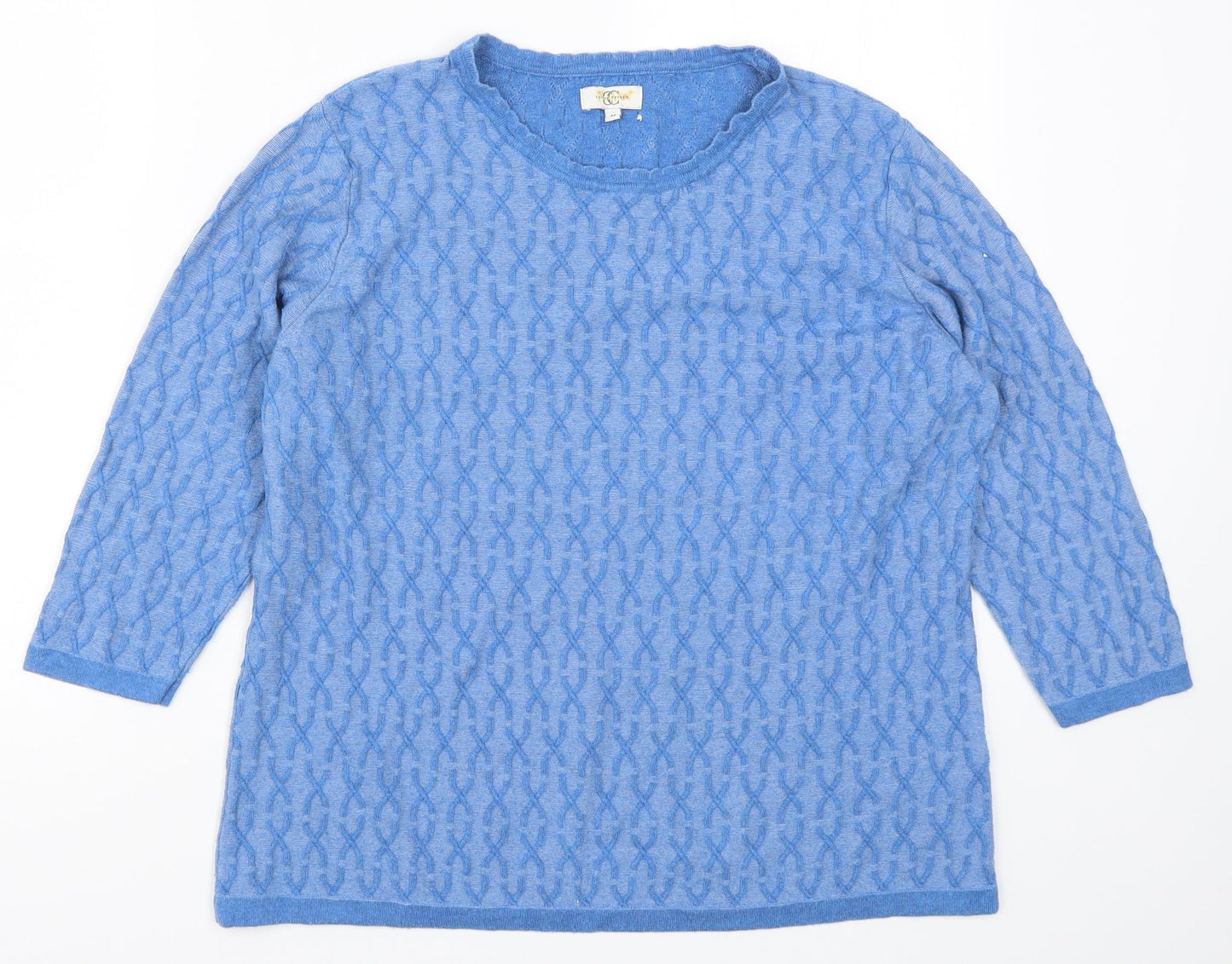 Country Casuals Womens Blue  Knit Pullover Jumper Size M