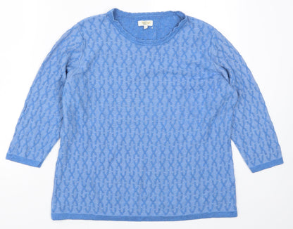 Country Casuals Womens Blue  Knit Pullover Jumper Size M