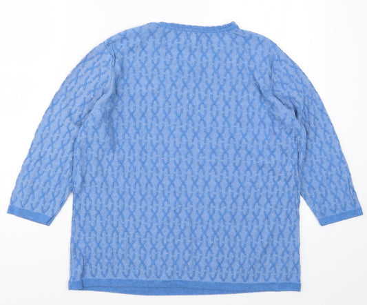 Country Casuals Womens Blue  Knit Pullover Jumper Size M