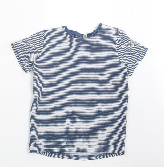 TU Boys Blue Striped  Basic T-Shirt Size 9 Years