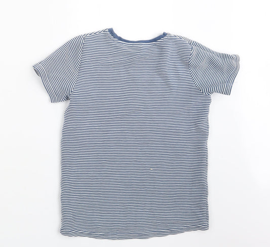 TU Boys Blue Striped  Basic T-Shirt Size 9 Years